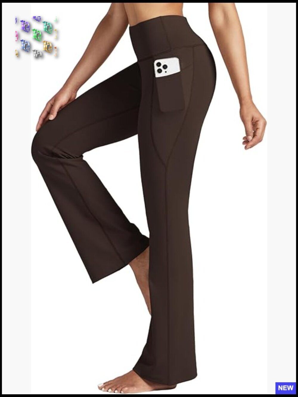 Flare Leggings High Waist Tummy Control Yoga Pants with Pockets 27/29/31/33